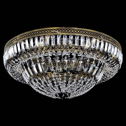 Люстра Венеция Купол пластинка под бронзу Черная в Ижевске Гусь Хрустальный