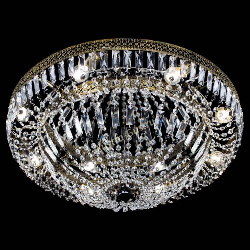 Люстра Венеция Купол пластинка под бронзу Черная в Ижевске Гусь Хрустальный