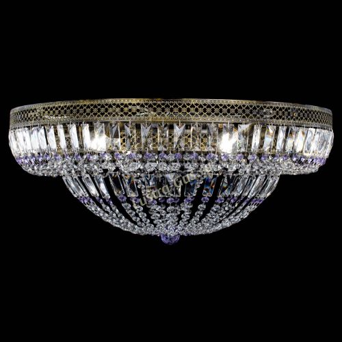 Люстра Венеция Купол пластинка под бронзу Фиолетовая в Ижевске Гусь Хрустальный