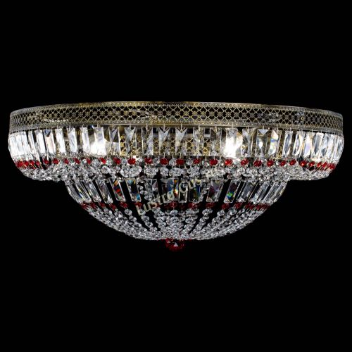 Люстра Венеция Купол пластинка под бронзу Красная в Ижевске Гусь Хрустальный