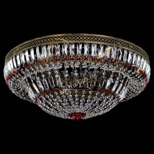 Люстра Венеция Купол пластинка под бронзу Красная в Ижевске Гусь Хрустальный