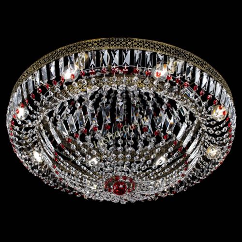 Люстра Венеция Купол пластинка под бронзу Красная в Ижевске Гусь Хрустальный
