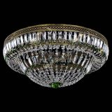 Люстра Венеция Купол пластинка под бронзу Зеленая в Ижевске