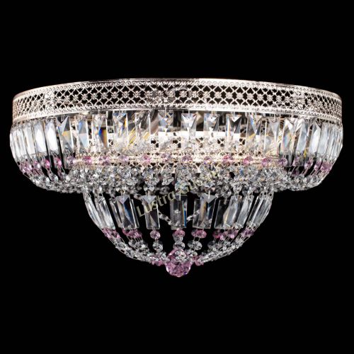 Люстра Венеция Купол пластинка Розовая в Ижевске Гусь Хрустальный