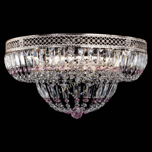 Люстра Венеция Купол пластинка Розовая в Ижевске Гусь Хрустальный