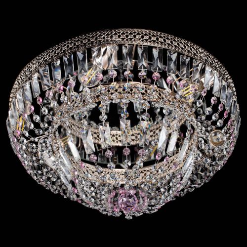 Люстра Венеция Купол пластинка Розовая в Ижевске Гусь Хрустальный