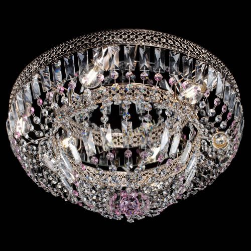 Люстра Венеция Купол пластинка Розовая в Ижевске Гусь Хрустальный