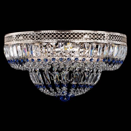 Люстра Венеция Купол пластинка Синяя в Ижевске Гусь Хрустальный