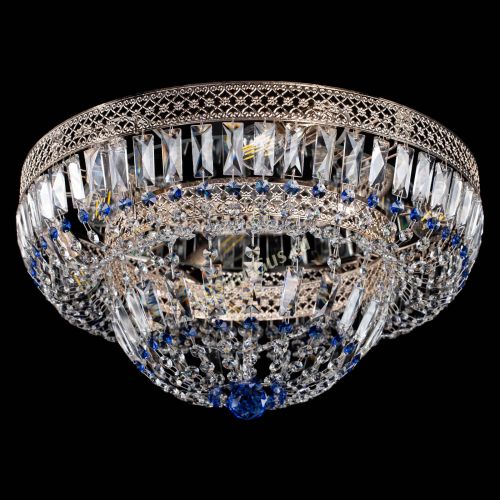 Люстра Венеция Купол пластинка Синяя в Ижевске Гусь Хрустальный