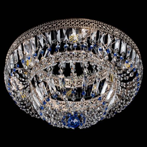 Люстра Венеция Купол пластинка Синяя в Ижевске Гусь Хрустальный