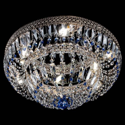 Люстра Венеция Купол пластинка Синяя в Ижевске Гусь Хрустальный