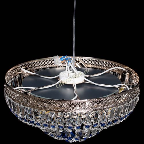 Люстра Венеция Купол пластинка Синяя в Ижевске Гусь Хрустальный