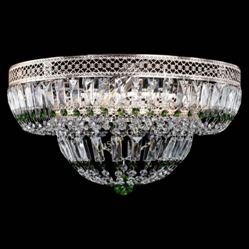 Люстра Венеция Купол пластинка Зеленая в Ижевске Гусь Хрустальный