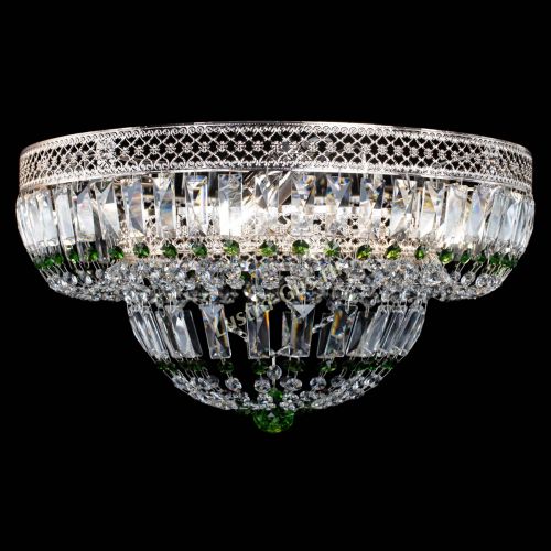 Люстра Венеция Купол пластинка Зеленая в Ижевске Гусь Хрустальный