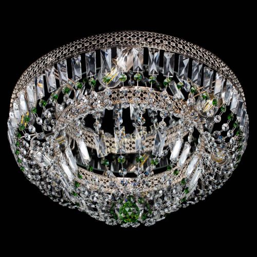 Люстра Венеция Купол пластинка Зеленая в Ижевске Гусь Хрустальный