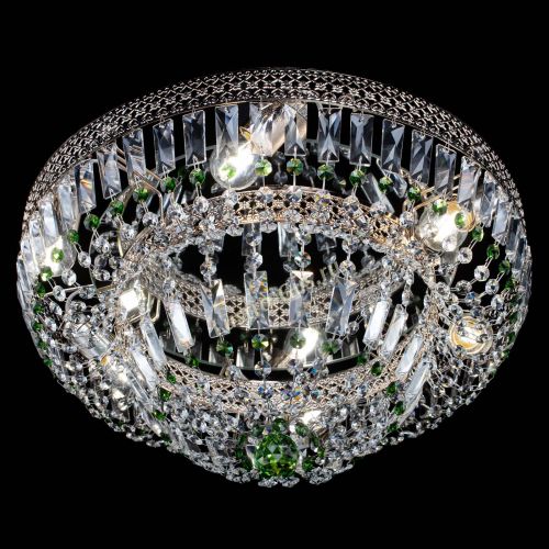 Люстра Венеция Купол пластинка Зеленая в Ижевске Гусь Хрустальный