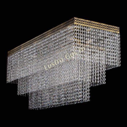 Люстра Прямоугольник Венеция №8 под бронзу в Ижевске Гусь Хрустальный