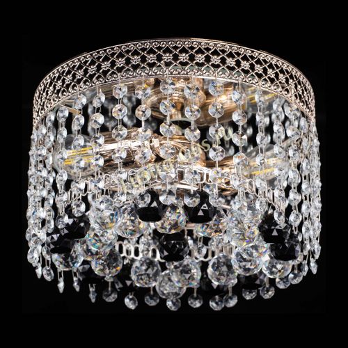 Люстра Венеция шар №2 черная в Ижевске Гусь Хрустальный