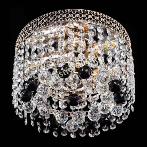 Люстра Венеция шар №2 черная в Ижевске Гусь Хрустальный