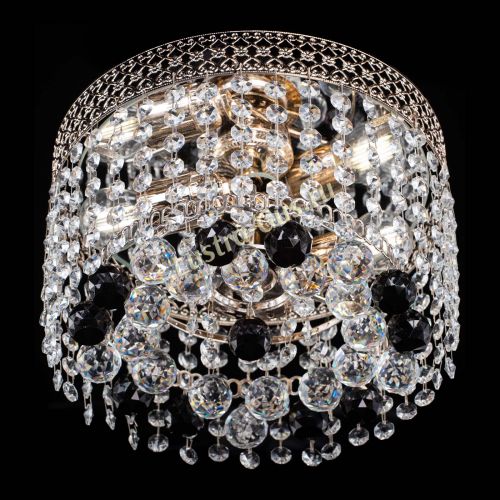 Люстра Венеция шар №2 черная в Ижевске Гусь Хрустальный