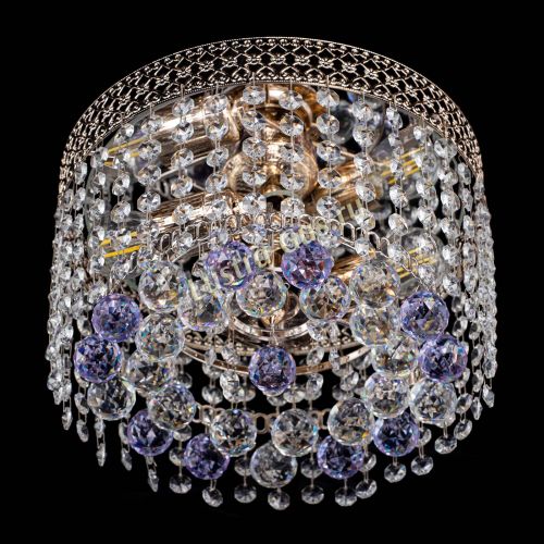Люстра Венеция шар №2 фиолетовая в Ижевске Гусь Хрустальный