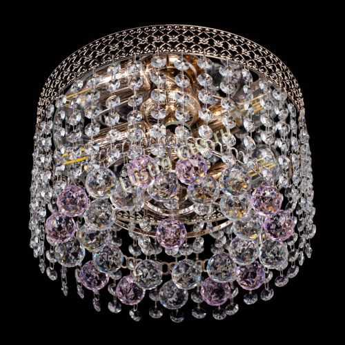 Люстра Венеция шар №2 розовая в Ижевске Гусь Хрустальный