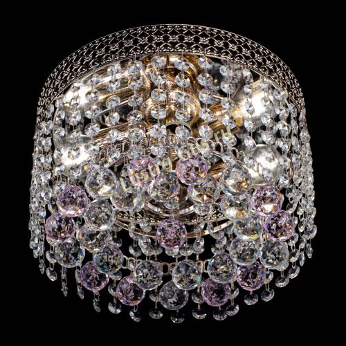 Люстра Венеция шар №2 розовая в Ижевске Гусь Хрустальный