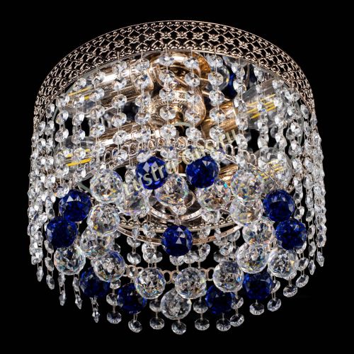 Люстра Венеция шар №2 синяя в Ижевске Гусь Хрустальный