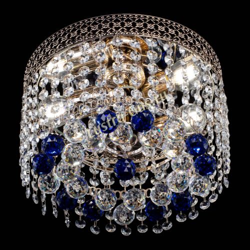 Люстра Венеция шар №2 синяя в Ижевске Гусь Хрустальный