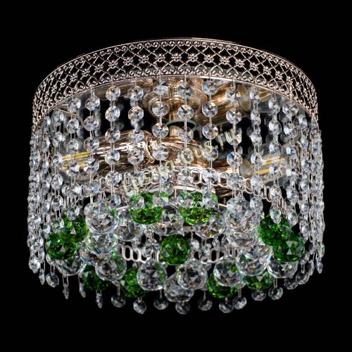 Люстра Венеция шар №2 зеленая в Ижевске Гусь Хрустальный