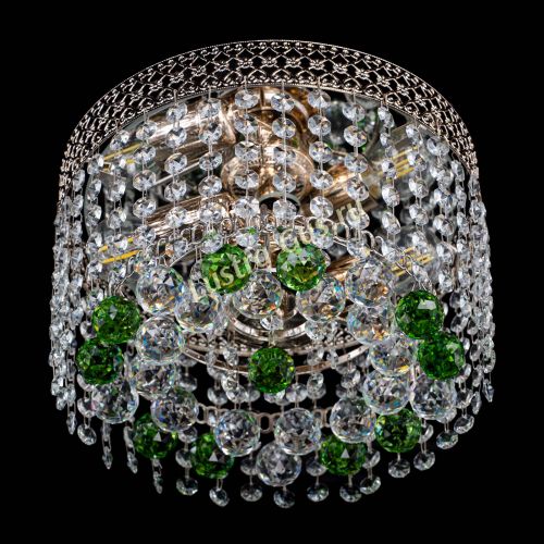 Люстра Венеция шар №2 зеленая в Ижевске Гусь Хрустальный