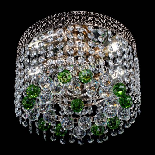 Люстра Венеция шар №2 зеленая в Ижевске Гусь Хрустальный