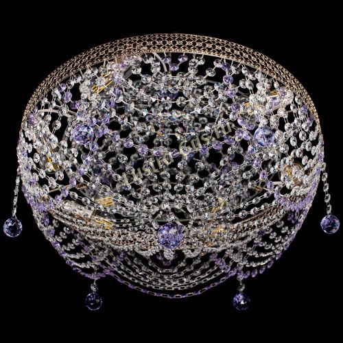 Люстра Венеция Жасмин фиолетовая в Ижевске Гусь Хрустальный