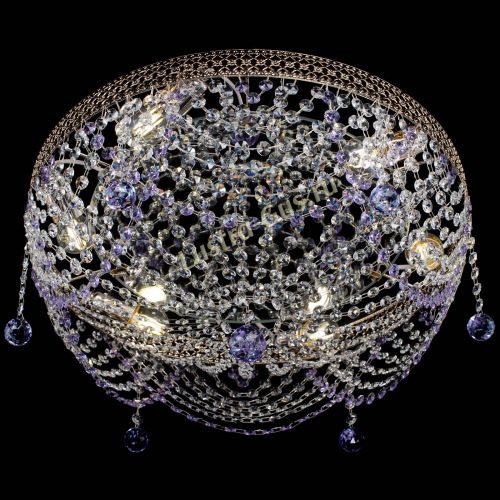 Люстра Венеция Жасмин фиолетовая в Ижевске Гусь Хрустальный