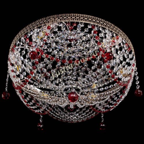 Люстра Венеция Жасмин красная в Ижевске Гусь Хрустальный
