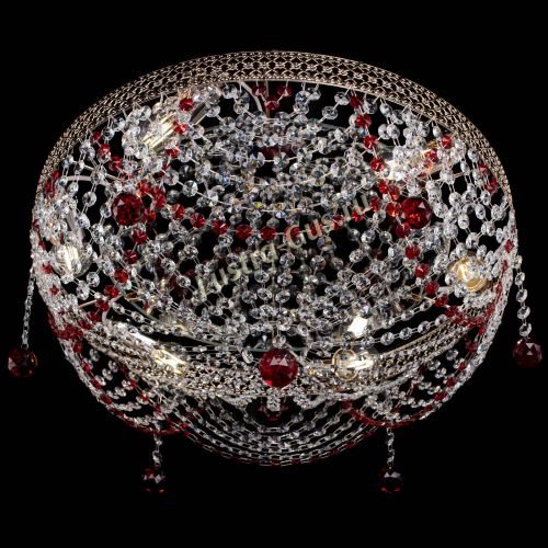 Люстра Венеция Жасмин красная в Ижевске Гусь Хрустальный