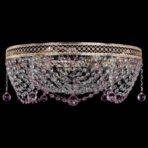 Люстра Венеция Жасмин розовая в Ижевске Гусь Хрустальный