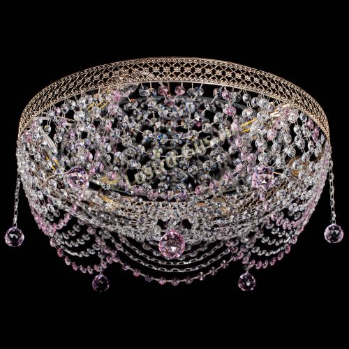 Люстра Венеция Жасмин розовая в Ижевске Гусь Хрустальный