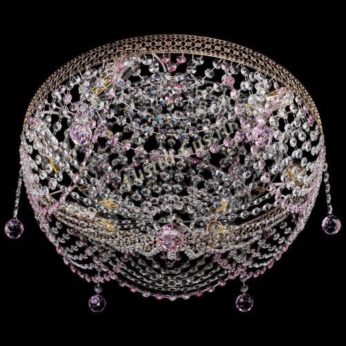 Люстра Венеция Жасмин розовая в Ижевске Гусь Хрустальный