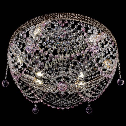 Люстра Венеция Жасмин розовая в Ижевске Гусь Хрустальный