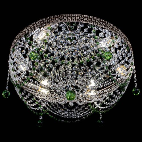 Люстра Венеция Жасмин зеленая в Ижевске Гусь Хрустальный