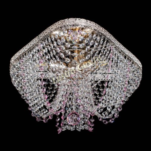 Люстра Верона Токката №5 розовая в Ижевске Гусь Хрустальный