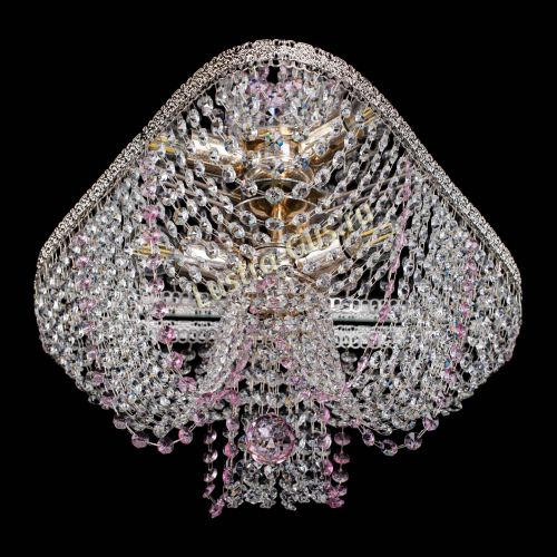 Люстра Верона Токката №5 розовая в Ижевске Гусь Хрустальный