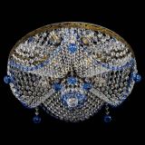 Люстра Виктория Синяя под бронзу в Ижевске