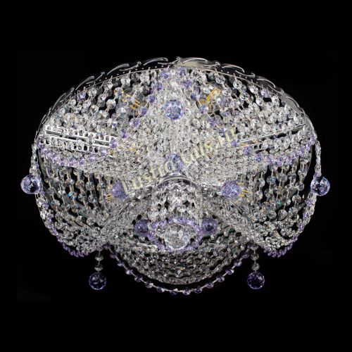 Люстра Виктория фиолетовая в Ижевске Гусь Хрустальный