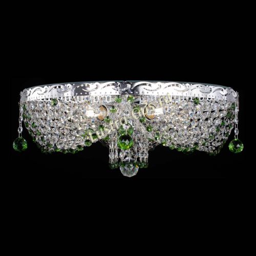 Люстра Виктория зеленая в Ижевске Гусь Хрустальный