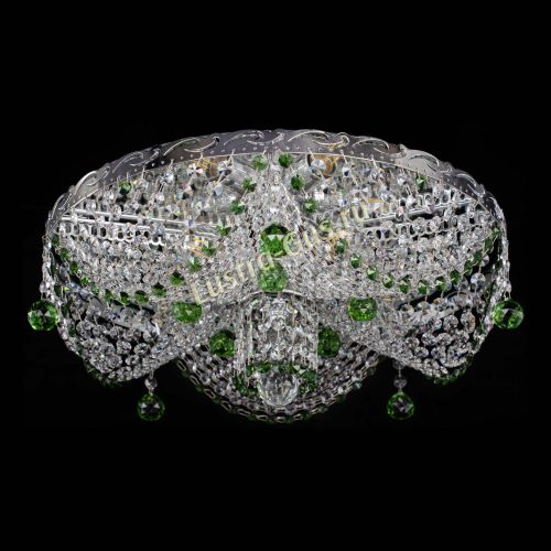 Люстра Виктория зеленая в Ижевске Гусь Хрустальный
