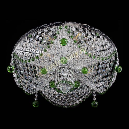 Люстра Виктория зеленая в Ижевске Гусь Хрустальный