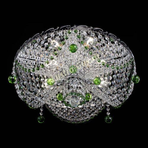 Люстра Виктория зеленая в Ижевске Гусь Хрустальный