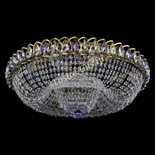 Люстра Водоворот Купол под бронзу Фиолетовый в Ижевске Гусь Хрустальный